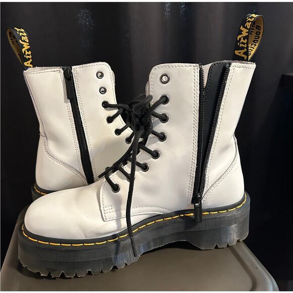 Dr Martens- JADON Platform White Boots- Size 9L - Picture 2 of 6